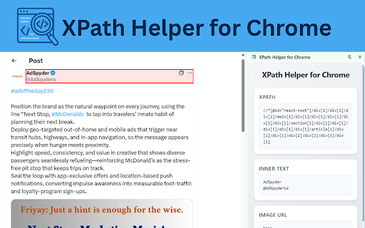 XPath Helper for Chrome from Chrome web store to be run with OffiDocs Chromium online XPath Helper for Chrome from Chrome web store to be run with OffiDocs Chromium online