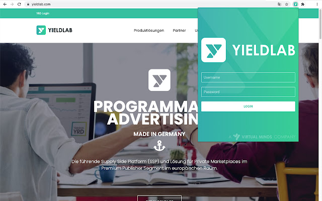 Yieldlab Toolbar from Chrome web store to be run with OffiDocs Chromium online Yieldlab Toolbar from Chrome web store to be run with OffiDocs Chromium online