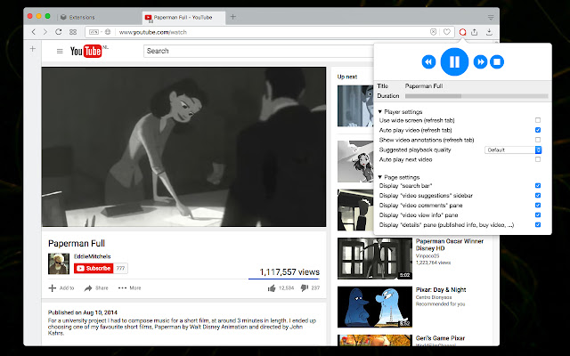 YouTube Control Center from Chrome web store to be run with OffiDocs Chromium online YouTube Control Center from Chrome web store to be run with OffiDocs Chromium online