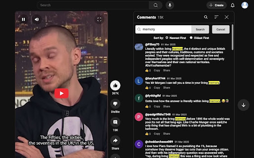 Ytcomfinder: Search Youtube Comments from Chrome web store to be run with OffiDocs Chromium online Ytcomfinder: Search Youtube Comments from Chrome web store to be run with OffiDocs Chromium online