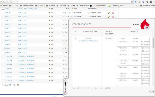 Zcarga_invoices plugin Producción from Chrome web store to be run with OffiDocs Chromium online Zcarga_invoices plugin Producción from Chrome web store to be run with OffiDocs Chromium online