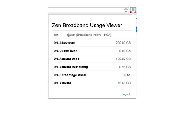 Zen Broadband Usage Viewer from Chrome web store to be run with OffiDocs Chromium online Zen Broadband Usage Viewer from Chrome web store to be run with OffiDocs Chromium online