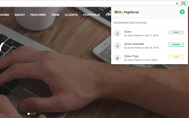 Zoho PageSense from Chrome web store to be run with OffiDocs Chromium online Zoho PageSense from Chrome web store to be run with OffiDocs Chromium online