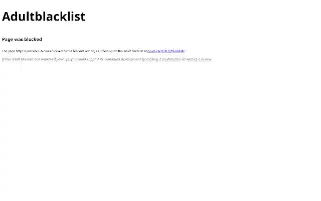adultblacklist from Chrome web store to be run with OffiDocs Chromium online adultblacklist from Chrome web store to be run with OffiDocs Chromium online
