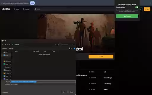 AI Dungeon Scenario Capturer from Chrome web store to be run with OffiDocs Chromium online AI Dungeon Scenario Capturer from Chrome web store to be run with OffiDocs Chromium online