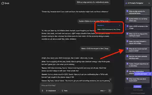 AI Prompts Navigator from Chrome web store to be run with OffiDocs Chromium online AI Prompts Navigator from Chrome web store to be run with OffiDocs Chromium online