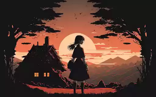 Anime Girl at Sunset Cottage from Chrome web store to be run with OffiDocs Chromium online Anime Girl at Sunset Cottage from Chrome web store to be run with OffiDocs Chromium online