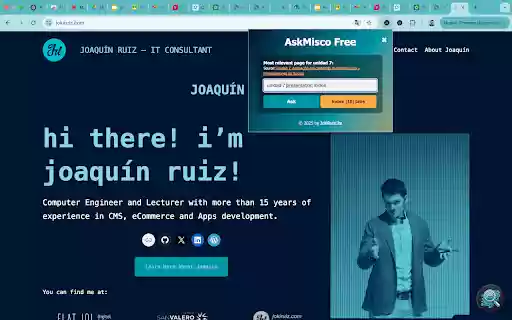 AskMisco Free from Chrome web store to be run with OffiDocs Chromium online AskMisco Free from Chrome web store to be run with OffiDocs Chromium online