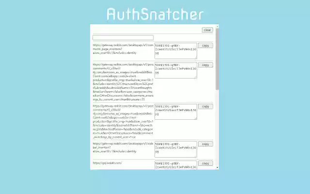 Auth Snatcher from Chrome web store to be run with OffiDocs Chromium online Auth Snatcher from Chrome web store to be run with OffiDocs Chromium online