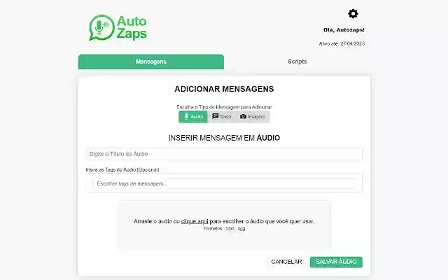 AutoZaps, a sua melhor ferramenta! from Chrome web store to be run with OffiDocs Chromium online AutoZaps, a sua melhor ferramenta! from Chrome web store to be run with OffiDocs Chromium online