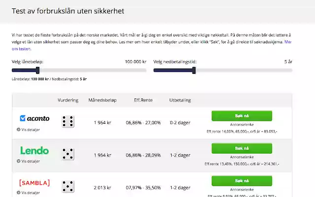 Billigeforbrukslån.no from Chrome web store to be run with OffiDocs Chromium online Billigeforbrukslån.no from Chrome web store to be run with OffiDocs Chromium online
