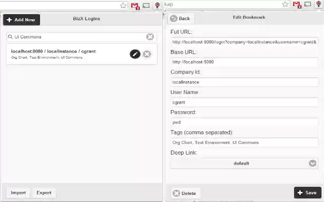 BizX Keychain from Chrome web store to be run with OffiDocs Chromium online BizX Keychain from Chrome web store to be run with OffiDocs Chromium online
