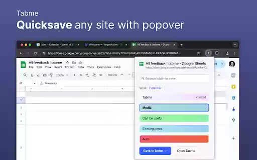 Bookmark Manager for New Tab | Tabme from Chrome web store to be run with OffiDocs Chromium online Bookmark Manager for New Tab | Tabme from Chrome web store to be run with OffiDocs Chromium online