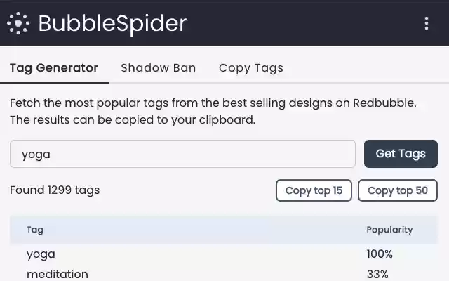 BubbleSpider from Chrome web store to be run with OffiDocs Chromium online BubbleSpider from Chrome web store to be run with OffiDocs Chromium online