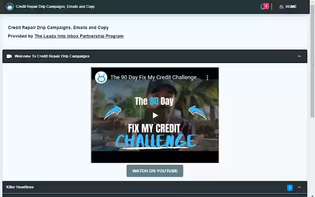 Build Credit Repair Email Campaigns in 24 Hrs from Chrome web store to be run with OffiDocs Chromium online Build Credit Repair Email Campaigns in 24 Hrs from Chrome web store to be run with OffiDocs Chromium online