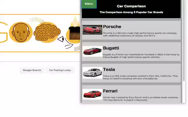 Car Comparison from Chrome web store to be run with OffiDocs Chromium online Car Comparison from Chrome web store to be run with OffiDocs Chromium online