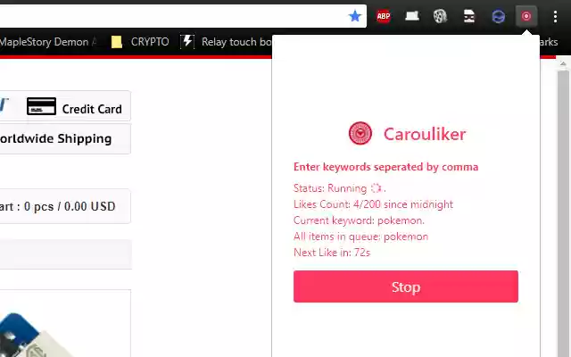 Carouliker from Chrome web store to be run with OffiDocs Chromium online Carouliker from Chrome web store to be run with OffiDocs Chromium online