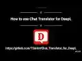 Chat Translator for DeepL from Chrome web store to be run with OffiDocs Chromium online Chat Translator for DeepL from Chrome web store to be run with OffiDocs Chromium online