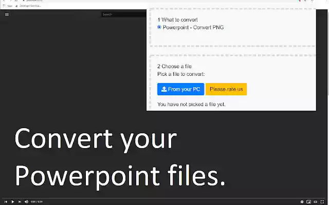 Converter for PowerPoint from Chrome web store to be run with OffiDocs Chromium online Converter for PowerPoint from Chrome web store to be run with OffiDocs Chromium online