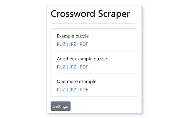 Crossword Scraper from Chrome web store to be run with OffiDocs Chromium online Crossword Scraper from Chrome web store to be run with OffiDocs Chromium online