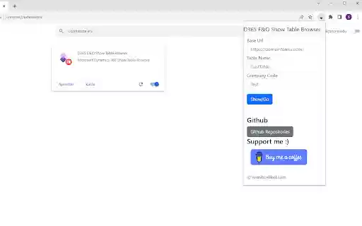 D365 FO Show Table Browser from Chrome web store to be run with OffiDocs Chromium online D365 FO Show Table Browser from Chrome web store to be run with OffiDocs Chromium online