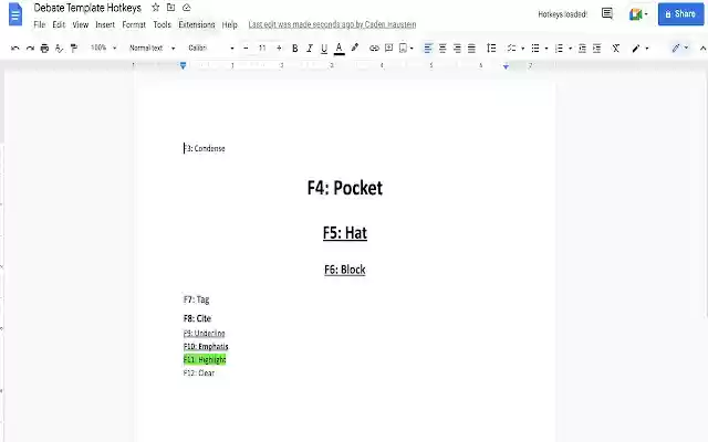 Debate Template Hotkeys from Chrome web store to be run with OffiDocs Chromium online Debate Template Hotkeys from Chrome web store to be run with OffiDocs Chromium online
