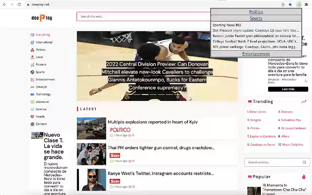 Deeplay News Feed from Chrome web store to be run with OffiDocs Chromium online Deeplay News Feed from Chrome web store to be run with OffiDocs Chromium online