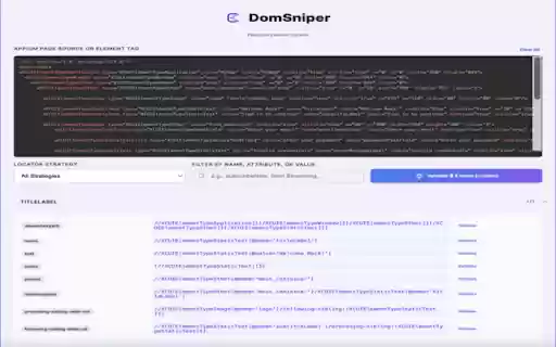 DomSniper from Chrome web store to be run with OffiDocs Chromium online DomSniper from Chrome web store to be run with OffiDocs Chromium online