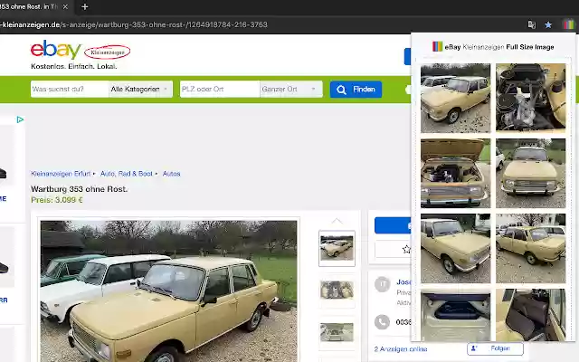 eBay Kleinanzeigen Show Full Size Images from Chrome web store to be run with OffiDocs Chromium online eBay Kleinanzeigen Show Full Size Images from Chrome web store to be run with OffiDocs Chromium online