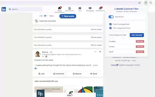FilterOut LinkedIn Content Filter from Chrome web store to be run with OffiDocs Chromium online FilterOut LinkedIn Content Filter from Chrome web store to be run with OffiDocs Chromium online