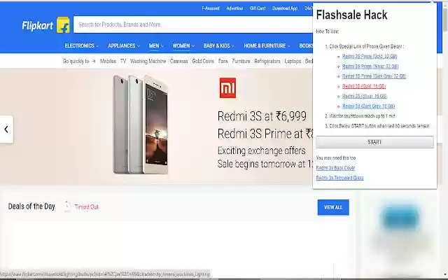 Flash Sale Hack from Chrome web store to be run with OffiDocs Chromium online Flash Sale Hack from Chrome web store to be run with OffiDocs Chromium online