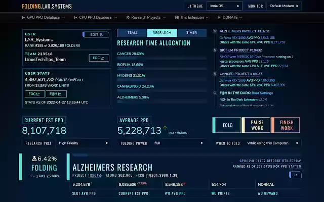 FOLDING AT HOME IN THE DARK from Chrome web store to be run with OffiDocs Chromium online FOLDING AT HOME IN THE DARK from Chrome web store to be run with OffiDocs Chromium online