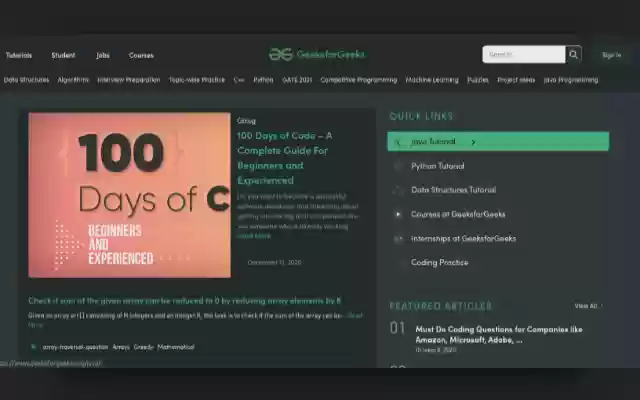 GeeksforGeeks Dark Mode from Chrome web store to be run with OffiDocs Chromium online GeeksforGeeks Dark Mode from Chrome web store to be run with OffiDocs Chromium online