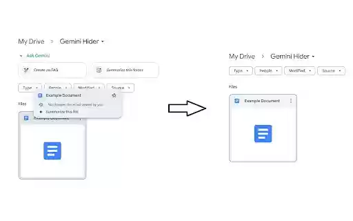 Gemini Hider from Chrome web store to be run with OffiDocs Chromium online Gemini Hider from Chrome web store to be run with OffiDocs Chromium online