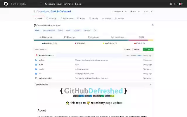 GitHub Defreshed from Chrome web store to be run with OffiDocs Chromium online GitHub Defreshed from Chrome web store to be run with OffiDocs Chromium online