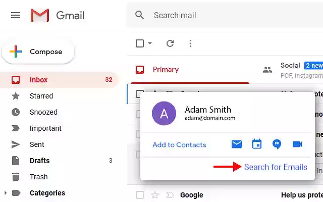 Gmail Emails for Contact from Chrome web store to be run with OffiDocs Chromium online Gmail Emails for Contact from Chrome web store to be run with OffiDocs Chromium online