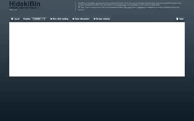 HidekiBin from Chrome web store to be run with OffiDocs Chromium online HidekiBin from Chrome web store to be run with OffiDocs Chromium online