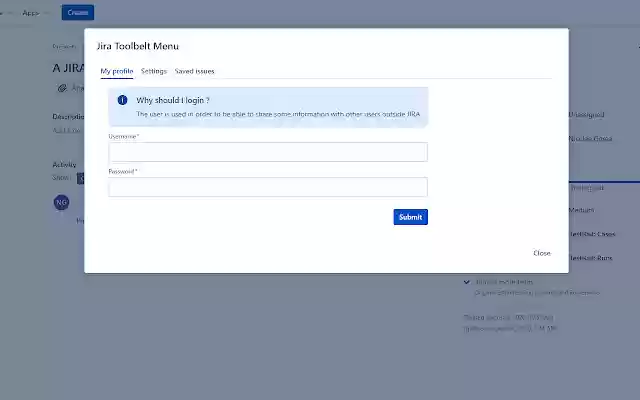 JIRA Toolbelt 2 from Chrome web store to be run with OffiDocs Chromium online JIRA Toolbelt 2 from Chrome web store to be run with OffiDocs Chromium online