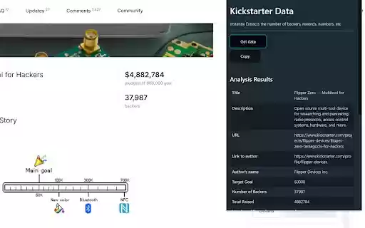 Kickstarter Analyzer from Chrome web store to be run with OffiDocs Chromium online Kickstarter Analyzer from Chrome web store to be run with OffiDocs Chromium online