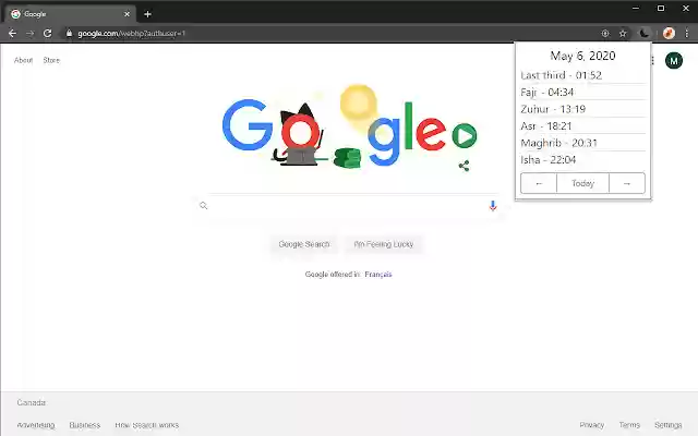Last third Prayer times from Chrome web store to be run with OffiDocs Chromium online Last third Prayer times from Chrome web store to be run with OffiDocs Chromium online