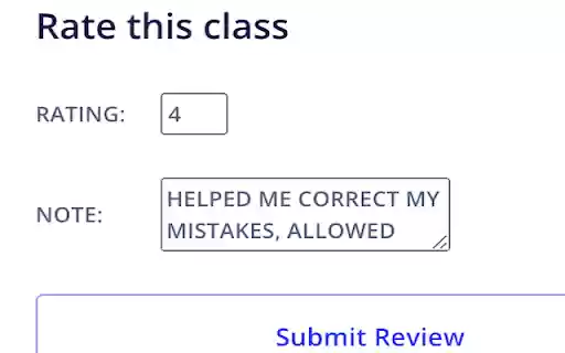 Lingoda class review helper from Chrome web store to be run with OffiDocs Chromium online Lingoda class review helper from Chrome web store to be run with OffiDocs Chromium online