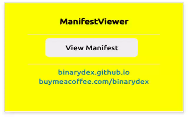 ManifestViewer from Chrome web store to be run with OffiDocs Chromium online ManifestViewer from Chrome web store to be run with OffiDocs Chromium online