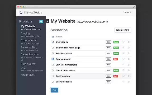 ManualTest.io from Chrome web store to be run with OffiDocs Chromium online ManualTest.io from Chrome web store to be run with OffiDocs Chromium online
