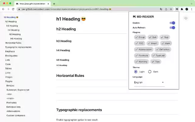 MD Reader from Chrome web store to be run with OffiDocs Chromium online MD Reader from Chrome web store to be run with OffiDocs Chromium online