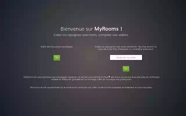 Myrooms Screen Sharing from Chrome web store to be run with OffiDocs Chromium online Myrooms Screen Sharing from Chrome web store to be run with OffiDocs Chromium online