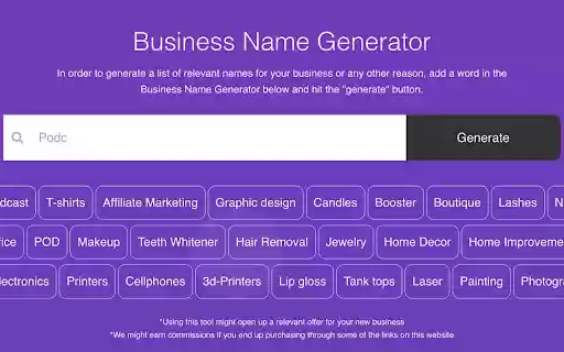 Name Fatso Business Name Generator from Chrome web store to be run with OffiDocs Chromium online Name Fatso Business Name Generator from Chrome web store to be run with OffiDocs Chromium online