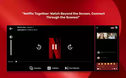 Netflix Party with video call from Chrome web store to be run with OffiDocs Chromium online Netflix Party with video call from Chrome web store to be run with OffiDocs Chromium online