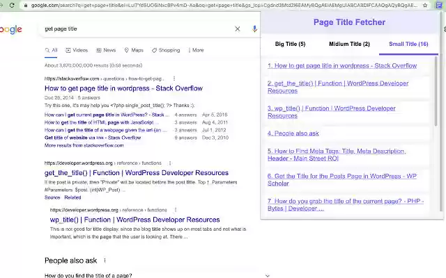 Page Title Fetcher from Chrome web store to be run with OffiDocs Chromium online Page Title Fetcher from Chrome web store to be run with OffiDocs Chromium online