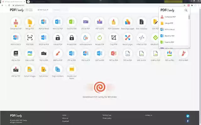 PDFCandy from Chrome web store to be run with OffiDocs Chromium online PDFCandy from Chrome web store to be run with OffiDocs Chromium online