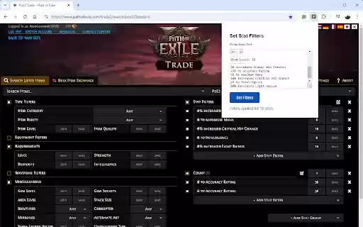 PoE2 Trade Import Filter/Price Checker from Chrome web store to be run with OffiDocs Chromium online PoE2 Trade Import Filter/Price Checker from Chrome web store to be run with OffiDocs Chromium online